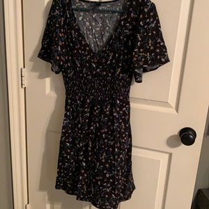 Black floral dress